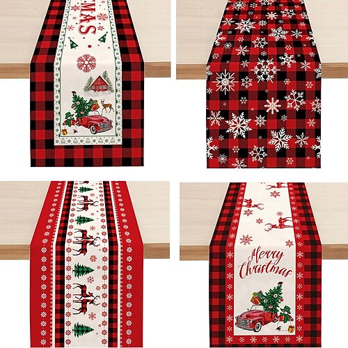 Christmas Trees Table Runner Merry Xmas , Seasonal Winter Holiday Kitchen Dining Table Decoration for Indoor Outdoor Home Party Decor
Christmas Trees Table Runner Merry Xmas , Seasonal Winter Holiday Kitchen Dining Table Decoration for Indoor Outdoor Home Party Decor