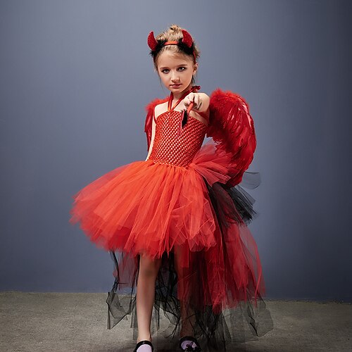 Kids Little Girls' Devil Bull Demon Dress Solid Colored A Line Dress Halloween Red Asymmetrical Sleeveless Costume Dresses Halloween Spring Summer Regular Fit 3-10 Years
Kids Little Girls' Devil Bull Demon Dress Solid Colored A Line Dress Halloween Red Asymmetrical Sleeveless Costume Dresses Halloween Spring Summer Regular Fit 3-10 Years