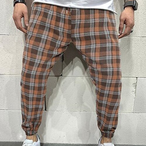 Men's Joggers Trousers Casual Pants Plaid Drawstring Trousers Jogger Pants Drawstring Elastic Waist 3D Print Grid / Plaid Comfort Breathable Sports Outdoor Casual Daily Streetwear Designer Brown
Men's Joggers Trousers Casual Pants Plaid Drawstring Trousers Jogger Pants Drawstring Elastic Waist 3D Print Grid / Plaid Comfort Breathable Sports Outdoor Casual Daily Streetwear Designer Brown