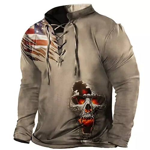 Men's Unisex Sweatshirt Pullover Brown Standing Collar Skull Graphic Prints Lace up Print Casual Daily Sports 3D Print Streetwear Designer Casual Spring & Fall Clothing Apparel Hoodies Sweatshirts
Men's Unisex Sweatshirt Pullover Brown Standing Collar Skull Graphic Prints Lace up Print Casual Daily Sports 3D Print Streetwear Designer Casual Spring & Fall Clothing Apparel Hoodies Sweatshirts
