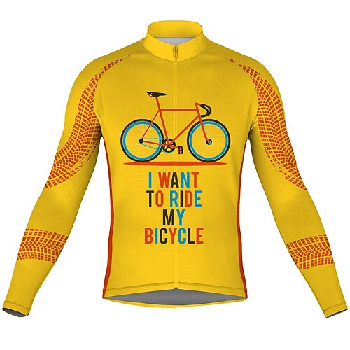 21Grams Men's Cycling Jersey Long Sleeve Bike Top with 3 Rear Pockets Mountain Bike MTB Road Bike Cycling Breathable Quick Dry Moisture Wicking Reflective Strips Yellow Graphic Polyester Spandex
21Grams Men's Cycling Jersey Long Sleeve Bike Top with 3 Rear Pockets Mountain Bike MTB Road Bike Cycling Breathable Quick Dry Moisture Wicking Reflective Strips Yellow Graphic Polyester Spandex