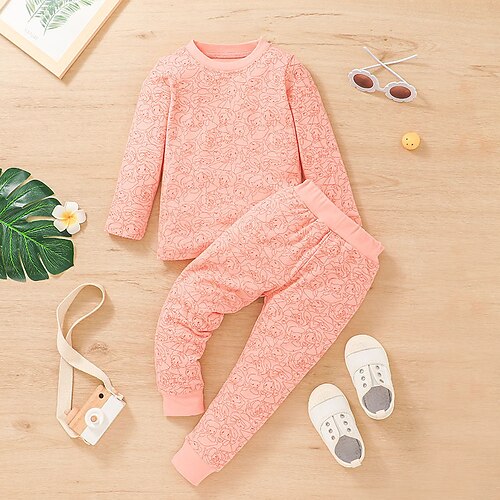 Kids Girls' T-shirt Pants Clothing Set 2 Pieces Long Sleeve Pink Yellow Graphic Vacation Cute Sweet 2-8 Years
Kids Girls' T-shirt Pants Clothing Set 2 Pieces Long Sleeve Pink Yellow Graphic Vacation Cute Sweet 2-8 Years