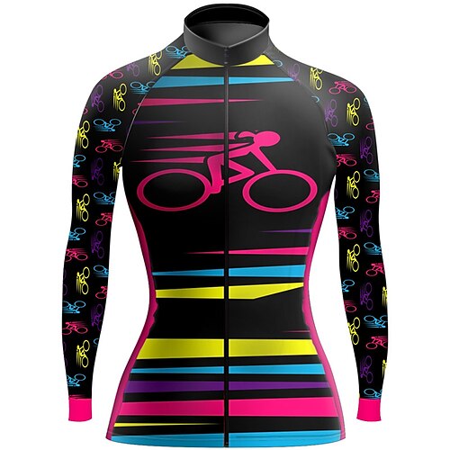 21Grams Women's Cycling Jersey Long Sleeve Bike Top with 3 Rear Pockets Mountain Bike MTB Road Bike Cycling Quick Dry Moisture Wicking Black Stripes Graphic Spandex Sports Clothing Apparel / Stretchy
21Grams Women's Cycling Jersey Long Sleeve Bike Top with 3 Rear Pockets Mountain Bike MTB Road Bike Cycling Quick Dry Moisture Wicking Black Stripes Graphic Spandex Sports Clothing Apparel / Stretchy