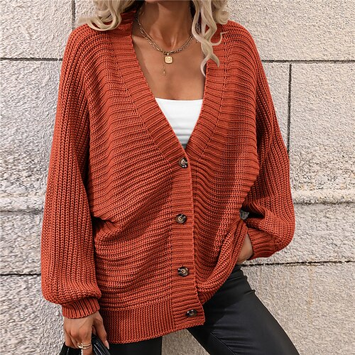 Women's Cardigan Sweater Jumper Ribbed Knit Knitted Button Pure Color V Neck Stylish Basic Daily Holiday Fall Winter Green White S M L / Long Sleeve
Women's Cardigan Sweater Jumper Ribbed Knit Knitted Button Pure Color V Neck Stylish Basic Daily Holiday Fall Winter Green White S M L / Long Sleeve