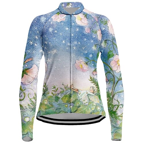 21Grams Women's Cycling Jersey Long Sleeve Bike Top with 3 Rear Pockets Mountain Bike MTB Road Bike Cycling Breathable Quick Dry Moisture Wicking Reflective Strips Green Floral Botanical Polyester
21Grams Women's Cycling Jersey Long Sleeve Bike Top with 3 Rear Pockets Mountain Bike MTB Road Bike Cycling Breathable Quick Dry Moisture Wicking Reflective Strips Green Floral Botanical Polyester