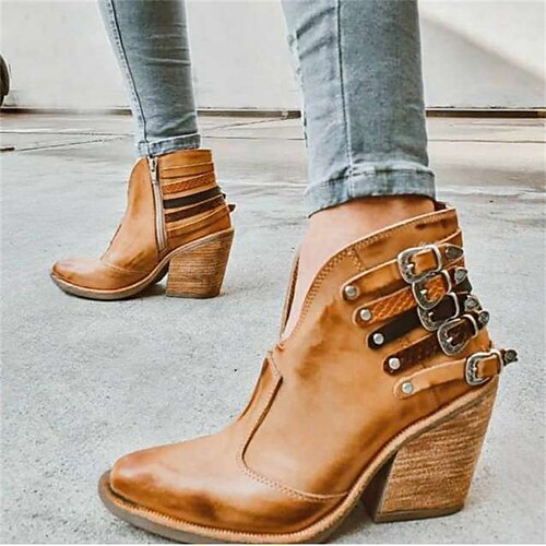 Women's Boots Plus Size Heel Boots Booties Ankle Boots Rivet High Heel Chunky Heel Pointed Toe Elegant Casual Outdoor Daily Leather Zipper Fall Winter Solid Colored Brown Black
Women's Boots Plus Size Heel Boots Booties Ankle Boots Rivet High Heel Chunky Heel Pointed Toe Elegant Casual Outdoor Daily Leather Zipper Fall Winter Solid Colored Brown Black