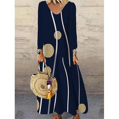 Women's Casual Dress Shift Dress Maxi long Dress Black Wine Navy Blue Long Sleeve Geometric Print Fall Winter V Neck Stylish Casual 2022 L XL 2XL 3XL 4XL 5XL 6XL / 3D Print
Women's Casual Dress Shift Dress Maxi long Dress Black Wine Navy Blue Long Sleeve Geometric Print Fall Winter V Neck Stylish Casual 2022 L XL 2XL 3XL 4XL 5XL 6XL / 3D Print