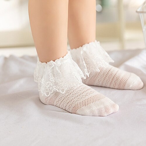 Toddler Girls' Socks White Pink Yellow Striped Mesh Spring Summer Cute Daily 1-5 Years
Toddler Girls' Socks White Pink Yellow Striped Mesh Spring Summer Cute Daily 1-5 Years