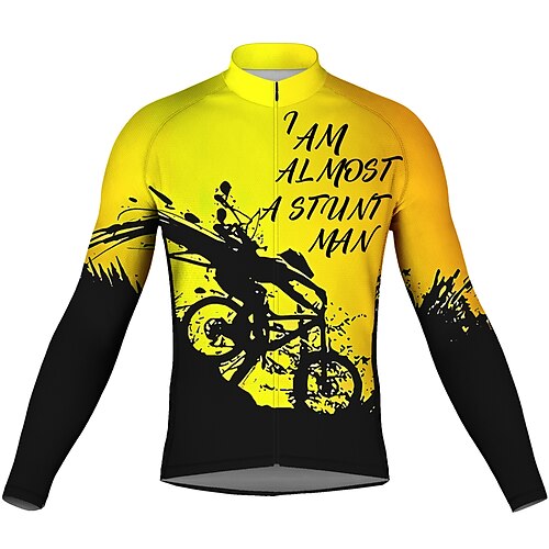 21Grams Men's Cycling Jersey Long Sleeve Bike Top with 3 Rear Pockets Mountain Bike MTB Road Bike Cycling Breathable Quick Dry Moisture Wicking Reflective Strips Yellow Graphic Polyester Spandex
21Grams Men's Cycling Jersey Long Sleeve Bike Top with 3 Rear Pockets Mountain Bike MTB Road Bike Cycling Breathable Quick Dry Moisture Wicking Reflective Strips Yellow Graphic Polyester Spandex