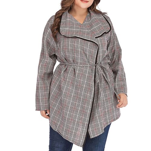 Women's Plus Size Winter Jacket Jacket Lace up Plaid Outdoor Causal Long Sleeve Turndown Regular Winter Fall Gray XL XXL 3XL 4XL
Women's Plus Size Winter Jacket Jacket Lace up Plaid Outdoor Causal Long Sleeve Turndown Regular Winter Fall Gray XL XXL 3XL 4XL