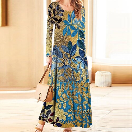 Women's Casual Dress A Line Dress Maxi long Dress Blue Long Sleeve Floral Pocket Print Fall Winter V Neck Vacation Casual 2022 S M L XL XXL 3XL
Women's Casual Dress A Line Dress Maxi long Dress Blue Long Sleeve Floral Pocket Print Fall Winter V Neck Vacation Casual 2022 S M L XL XXL 3XL