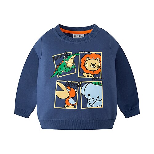 Kids Boys Sweatshirt Animal School Long Sleeve Active 2-8 Years Winter Blue Light Blue
Kids Boys Sweatshirt Animal School Long Sleeve Active 2-8 Years Winter Blue Light Blue