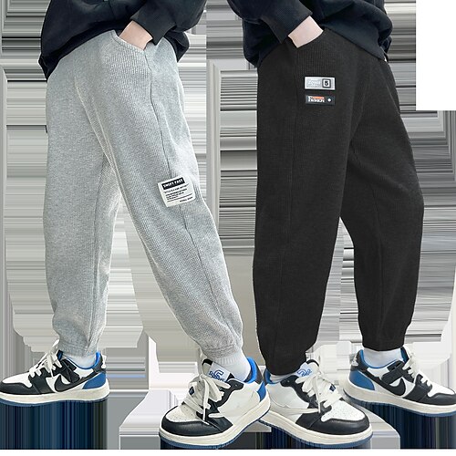 Kids Boys Pants Solid Colored Streetwear Street Cotton 3-13 Years Fall Black Gray
Kids Boys Pants Solid Colored Streetwear Street Cotton 3-13 Years Fall Black Gray