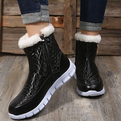 Women's Boots Plus Size Booties Ankle Boots Low Heel Round Toe Casual Daily PU Leather Zipper Fall Winter Solid Colored Black
Women's Boots Plus Size Booties Ankle Boots Low Heel Round Toe Casual Daily PU Leather Zipper Fall Winter Solid Colored Black