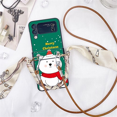 Phone Case For Samsung Galaxy Flip Z Flip 4 Z Flip 3 Bumper Frame Full Body Protective Dustproof Christmas Animal PC PU Leather
Phone Case For Samsung Galaxy Flip Z Flip 4 Z Flip 3 Bumper Frame Full Body Protective Dustproof Christmas Animal PC PU Leather