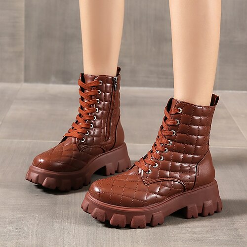 Women's Boots Combat Boots Plus Size Booties Ankle Boots Block Heel Round Toe PU Leather Zipper Fall Winter Black Beige Coffee
Women's Boots Combat Boots Plus Size Booties Ankle Boots Block Heel Round Toe PU Leather Zipper Fall Winter Black Beige Coffee