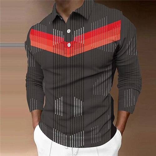 Men's Collar Polo Shirt Golf Shirt Geometry Turndown Gray 3D Print Outdoor Street Long Sleeve Button-Down Print Clothing Apparel Fashion Designer Casual Breathable
Men's Collar Polo Shirt Golf Shirt Geometry Turndown Gray 3D Print Outdoor Street Long Sleeve Button-Down Print Clothing Apparel Fashion Designer Casual Breathable