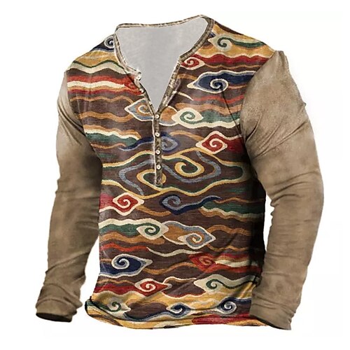 Men's T shirt Tee Henley Shirt Tee Graphic Henley Brown Long Sleeve 3D Print Plus Size Outdoor Daily Button-Down Print Tops Basic Designer Classic Comfortable / Sports
Men's T shirt Tee Henley Shirt Tee Graphic Henley Brown Long Sleeve 3D Print Plus Size Outdoor Daily Button-Down Print Tops Basic Designer Classic Comfortable / Sports