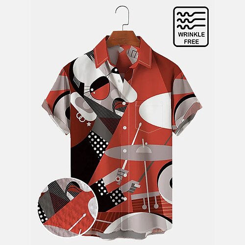 Men's Shirt Graphic Shirt Musical Instrument Turndown Red 3D Print Outdoor Street Short Sleeves Button-Down Print Clothing Apparel Designer Casual Breathable / Summer / Spring / Summer
Men's Shirt Graphic Shirt Musical Instrument Turndown Red 3D Print Outdoor Street Short Sleeves Button-Down Print Clothing Apparel Designer Casual Breathable / Summer / Spring / Summer