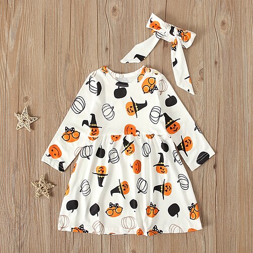 Kids Little Girls' Dress Pumpkin A Line Dress Vacation White Asymmetrical Long Sleeve Sweet Dresses Halloween Fall Winter Regular Fit 2-6 Years
Kids Little Girls' Dress Pumpkin A Line Dress Vacation White Asymmetrical Long Sleeve Sweet Dresses Halloween Fall Winter Regular Fit 2-6 Years