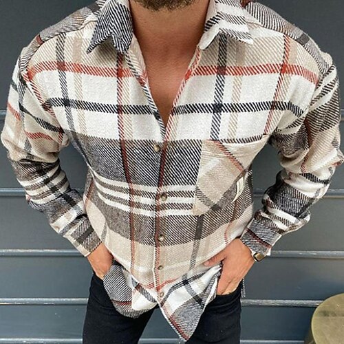 Per uomo Camicia Camicia di flanella Giacca da camicia Beige Manica lunga A quadri Collo ripiegabile Primavera & Autunno Strada Giornaliero Abbigliamento Bottone giù
Per uomo Camicia Camicia di flanella Giacca da camicia Beige Manica lunga A quadri Collo ripiegabile Primavera & Autunno Strada Giornaliero Abbigliamento Bottone giù