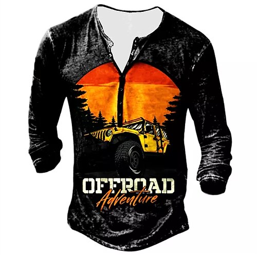 Men's T shirt Tee Henley Shirt Tee Graphic Car Henley Black Long Sleeve 3D Print Plus Size Outdoor Daily Button-Down Print Tops Basic Designer Classic Comfortable / Sports
Men's T shirt Tee Henley Shirt Tee Graphic Car Henley Black Long Sleeve 3D Print Plus Size Outdoor Daily Button-Down Print Tops Basic Designer Classic Comfortable / Sports