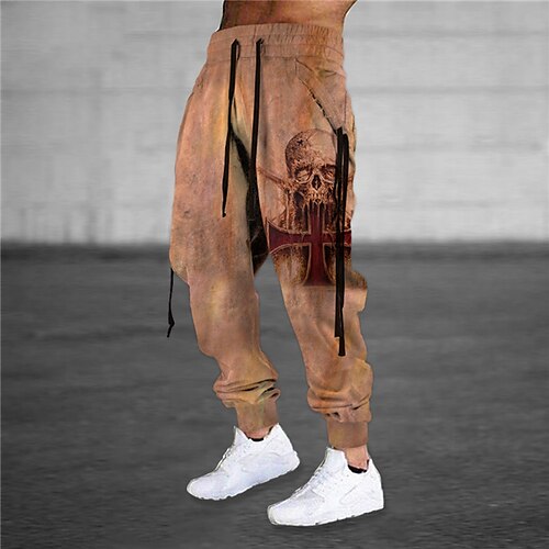 Men's Sweatpants Joggers Trousers Drawstring Elastic Waist Ribbon Skull Graphic Prints Comfort Breathable Sports Outdoor Casual Daily Cotton Blend Terry Streetwear Designer Brown Micro-elastic
Men's Sweatpants Joggers Trousers Drawstring Elastic Waist Ribbon Skull Graphic Prints Comfort Breathable Sports Outdoor Casual Daily Cotton Blend Terry Streetwear Designer Brown Micro-elastic