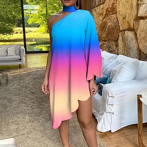 Women's Shift Dress Print Dress Knee Length Dress Blue Rainbow Long Sleeve Print Print Fall Winter Crew Neck Vacation Stylish 2022 S M L XL XXL 3XL
Women's Shift Dress Print Dress Knee Length Dress Blue Rainbow Long Sleeve Print Print Fall Winter Crew Neck Vacation Stylish 2022 S M L XL XXL 3XL