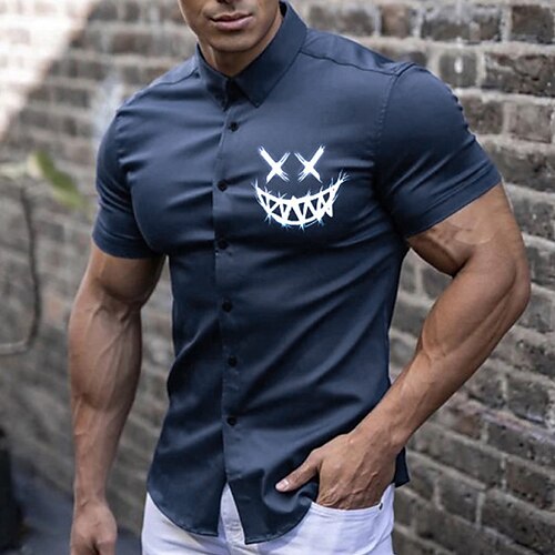 Men's Shirt Graphic Prints Turndown Royal Blue Print Street Daily Short Sleeve Button-Down Print Clothing Apparel Fashion Casual Breathable Comfortable / Beach
Men's Shirt Graphic Prints Turndown Royal Blue Print Street Daily Short Sleeve Button-Down Print Clothing Apparel Fashion Casual Breathable Comfortable / Beach