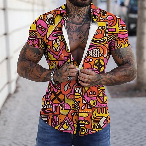 Men's Shirt Summer Hawaiian Shirt Abstract Turndown Red 3D Print Outdoor Street Short Sleeves Button-Down Print Clothing Apparel Fashion Designer Casual Breathable / Spring
Men's Shirt Summer Hawaiian Shirt Abstract Turndown Red 3D Print Outdoor Street Short Sleeves Button-Down Print Clothing Apparel Fashion Designer Casual Breathable / Spring