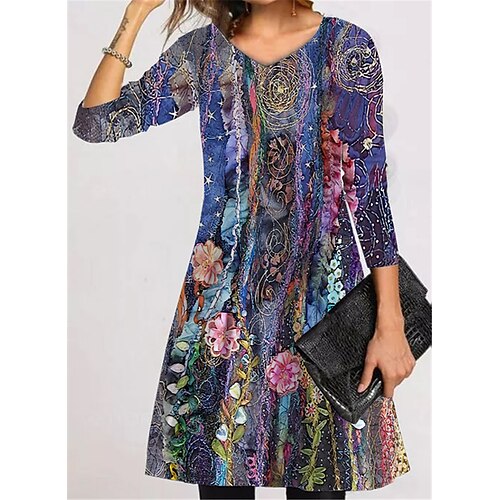 Women's Casual Dress T Shirt Dress Tee Dress Short Mini Dress Purple Long Sleeve Floral Pocket Print Fall Winter V Neck Vacation Casual 2022 S M L XL XXL 3XL
Women's Casual Dress T Shirt Dress Tee Dress Short Mini Dress Purple Long Sleeve Floral Pocket Print Fall Winter V Neck Vacation Casual 2022 S M L XL XXL 3XL