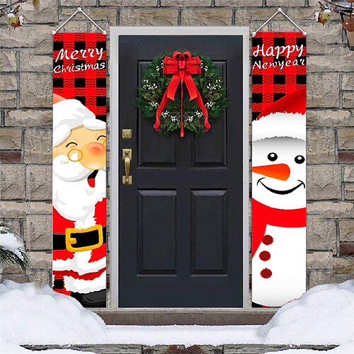 Christmas Decorations Door Curtain Couplet Santa Claus Pattern Festival Decorations
Christmas Decorations Door Curtain Couplet Santa Claus Pattern Festival Decorations