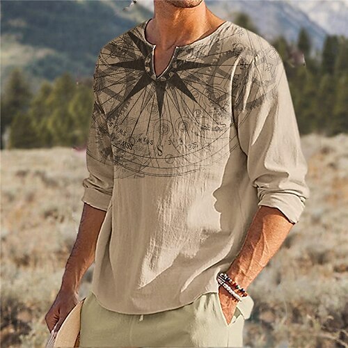 Men's Unisex T shirt Tee Graphic Prints V Neck Khaki Long Sleeve 3D Print Outdoor Street Print Tops Basic Sports Designer Casual
Men's Unisex T shirt Tee Graphic Prints V Neck Khaki Long Sleeve 3D Print Outdoor Street Print Tops Basic Sports Designer Casual