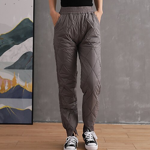 Women's Down Pants Fleece Pants light coffee Gray White High Waist Fashion Casual Office Winter Side Pockets Baggy Micro-elastic Full Length Thermal Warm Plain M L XL XXL
Women's Down Pants Fleece Pants light coffee Gray White High Waist Fashion Casual Office Winter Side Pockets Baggy Micro-elastic Full Length Thermal Warm Plain M L XL XXL