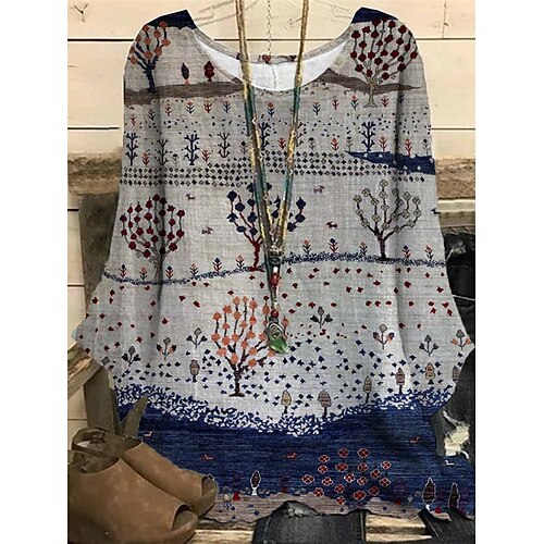 Women's Plus Size Tops Blouse Shirt Floral Print Long Sleeve Crewneck Vintage Casual Daily Vacation Polyester Fall Winter Green Blue
Women's Plus Size Tops Blouse Shirt Floral Print Long Sleeve Crewneck Vintage Casual Daily Vacation Polyester Fall Winter Green Blue