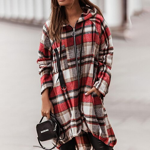Women's Winter Coat Warm Breathable Outdoor Christmas Street Holiday Zipper Pocket Zipper Hoodie Active Fashion Street Style Plaid Regular Fit Outerwear Long Sleeve Winter Fall Black And White Green
Women's Winter Coat Warm Breathable Outdoor Christmas Street Holiday Zipper Pocket Zipper Hoodie Active Fashion Street Style Plaid Regular Fit Outerwear Long Sleeve Winter Fall Black And White Green