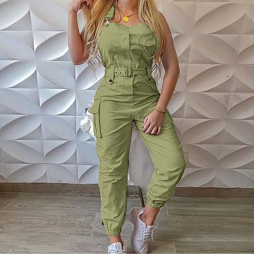 Women's Casual School Casual Daily 2022 Green Black Pink Jumpsuit Solid Color
Women's Casual School Casual Daily 2022 Green Black Pink Jumpsuit Solid Color
