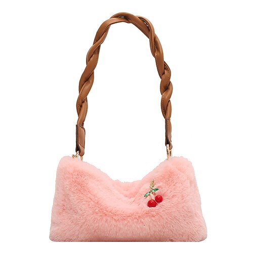 Women's Fluffy Bag Plush Bag Top Handle Bag Shoulder Bag Rabbit Hair Glitter Solid Color Daily Going out Pink Khaki Beige
Women's Fluffy Bag Plush Bag Top Handle Bag Shoulder Bag Rabbit Hair Glitter Solid Color Daily Going out Pink Khaki Beige