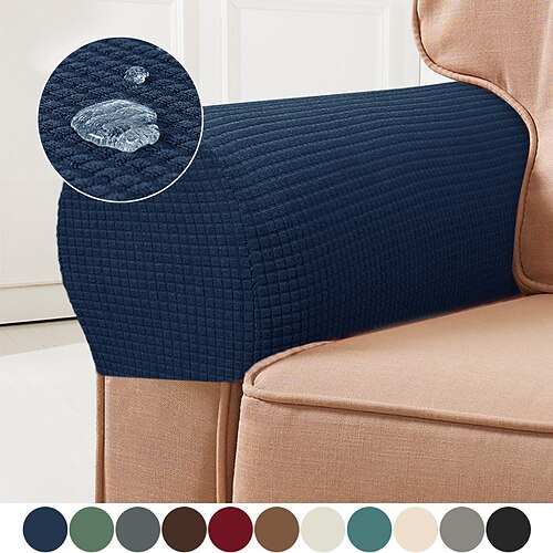 

Stretch Armrest Covers Spandex Waterproof Arm Covers for Chairs Couch Sofa Armchair Slipcovers for Recliner Sofa Set of 2pcs