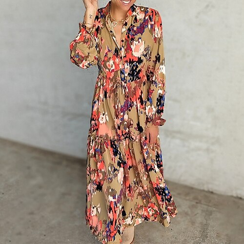 Women's Swing Dress Floral Dress Boho Dress Long Dress Maxi Dress Black Yellow Long Sleeve Floral Ruched Winter Fall Autumn V Neck Fashion Winter Dress Weekend Fall Dress 2022 S M L XL XXL
Women's Swing Dress Floral Dress Boho Dress Long Dress Maxi Dress Black Yellow Long Sleeve Floral Ruched Winter Fall Autumn V Neck Fashion Winter Dress Weekend Fall Dress 2022 S M L XL XXL