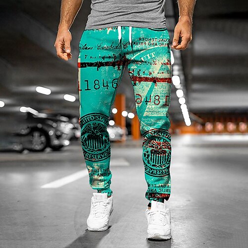 Men's Sweatpants Joggers Trousers Drawstring Side Pockets Elastic Waist Graphic Prints Comfort Breathable Sports Outdoor Casual Daily Streetwear Designer Green Micro-elastic / Elasticity
Men's Sweatpants Joggers Trousers Drawstring Side Pockets Elastic Waist Graphic Prints Comfort Breathable Sports Outdoor Casual Daily Streetwear Designer Green Micro-elastic / Elasticity