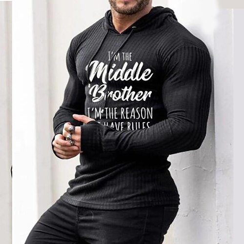 Men's Pullover Hoodie Sweatshirt Hooded Graphic Letter Print Sports Outdoor Daily Sports Hot Stamping Basic Cool Designer Clothing Apparel Hoodies Sweatshirts Long Sleeve Black / Spring / Fall
Men's Pullover Hoodie Sweatshirt Hooded Graphic Letter Print Sports Outdoor Daily Sports Hot Stamping Basic Cool Designer Clothing Apparel Hoodies Sweatshirts Long Sleeve Black / Spring / Fall