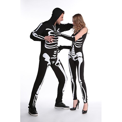 Cosplay Skeleton / Skull Couples' Costumes Unisex Movie Cosplay Cosplay Costume Party Black Costume Halloween Carnival Masquerade Polyester
Cosplay Skeleton / Skull Couples' Costumes Unisex Movie Cosplay Cosplay Costume Party Black Costume Halloween Carnival Masquerade Polyester