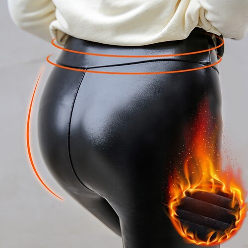 Women's Tights Pants Trousers Leggings Leather Pants Solid Color Tummy Control Butt Lift Full Length Casual Daily PU Artificial Leather Fashion Skinny Bright leather (medium thickness plus velvet
Women's Tights Pants Trousers Leggings Leather Pants Solid Color Tummy Control Butt Lift Full Length Casual Daily PU Artificial Leather Fashion Skinny Bright leather (medium thickness plus velvet