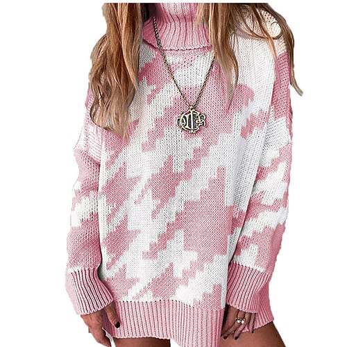 Women's Pullover Sweater Jumper Crochet Knit Patchwork Knitted Color Block Turtleneck Stylish Casual Outdoor Daily Fall Winter Black Gray S M L / Long Sleeve
Women's Pullover Sweater Jumper Crochet Knit Patchwork Knitted Color Block Turtleneck Stylish Casual Outdoor Daily Fall Winter Black Gray S M L / Long Sleeve