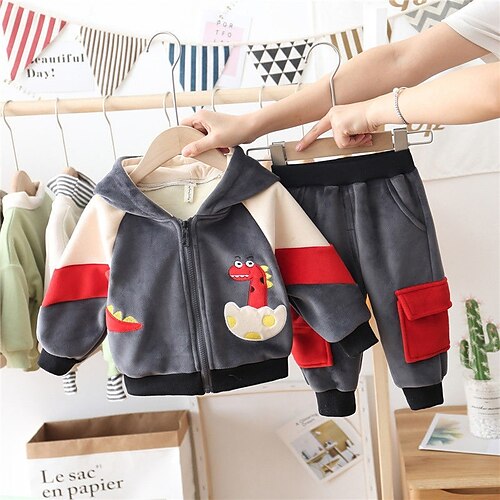Kids Boys PantsSet Clothing Set 2 Pieces Long Sleeve Gray Black Dinosaur Vacation Cool Casual 1-5 Years
Kids Boys PantsSet Clothing Set 2 Pieces Long Sleeve Gray Black Dinosaur Vacation Cool Casual 1-5 Years