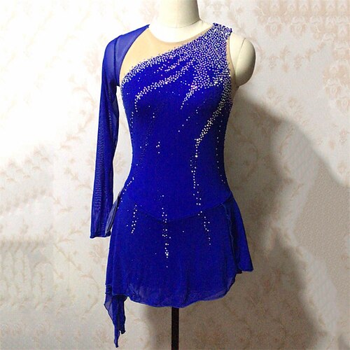 Figure Skating Dress Women's Girls' Ice Skating Dress Royal Blue Spandex High Elasticity Training Competition Skating Wear Handmade Crystal / Rhinestone Long Sleeve Ice Skating Figure Skating
Figure Skating Dress Women's Girls' Ice Skating Dress Royal Blue Spandex High Elasticity Training Competition Skating Wear Handmade Crystal / Rhinestone Long Sleeve Ice Skating Figure Skating