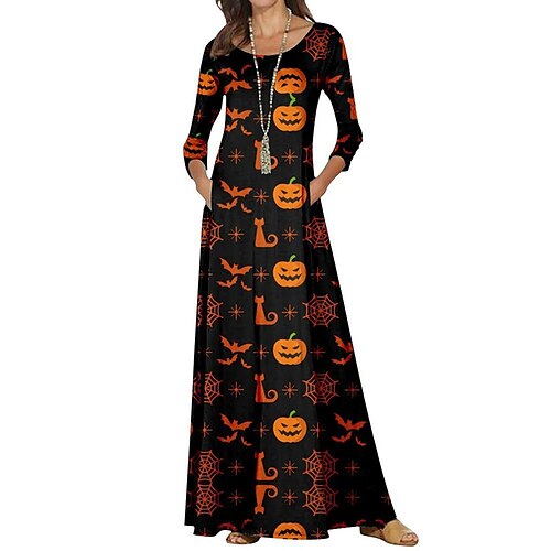 Women's Casual Dress Midi Dress Maxi long Dress Orange Long Sleeve Cat Pumpkin Bat Print Fall Winter Crew Neck Stylish Casual Halloween 2022 2XS XS S M L XL 2XL 3XL 4XL / Cotton / 3D Print
Women's Casual Dress Midi Dress Maxi long Dress Orange Long Sleeve Cat Pumpkin Bat Print Fall Winter Crew Neck Stylish Casual Halloween 2022 2XS XS S M L XL 2XL 3XL 4XL / Cotton / 3D Print