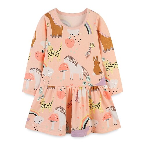 Kids Girls' Dress Animal A Line Dress Dress Holiday Cotton Long Sleeve Casual Dress 2-8 Years Winter Orange
Kids Girls' Dress Animal A Line Dress Dress Holiday Cotton Long Sleeve Casual Dress 2-8 Years Winter Orange