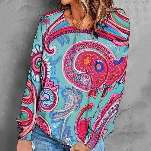 Women's Sweatshirt Pullover Retro Blue Graphic Geometric Tie Dye Casual Round Neck Long Sleeve S M L XL 2XL 3XL / Winter
Women's Sweatshirt Pullover Retro Blue Graphic Geometric Tie Dye Casual Round Neck Long Sleeve S M L XL 2XL 3XL / Winter